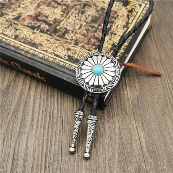 Cowboy Bolo Tie For Men 04 American Western Bolo Tie - Picture 4 of 5